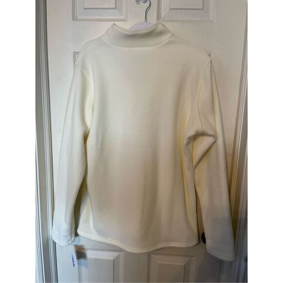 New Cabela’s Womens Cream Long Sleeve Quarter Zip Fleece Sweatshirt XL - Picture 11 of 11
